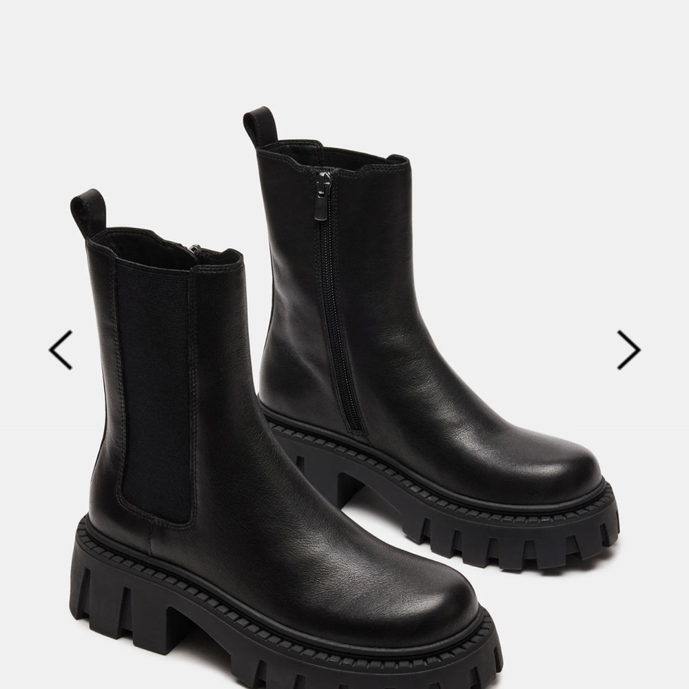 Steve Madden CHARGES BLACK LEATHER